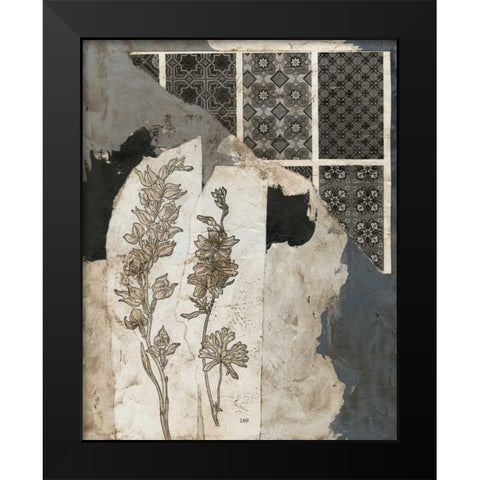 Non-Embellished Fragmented Collage II Black Modern Wood Framed Art Print by Meagher, Megan