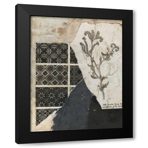 Non-Embellished Fragmented Collage II Black Modern Wood Framed Art Print by Meagher, Megan
