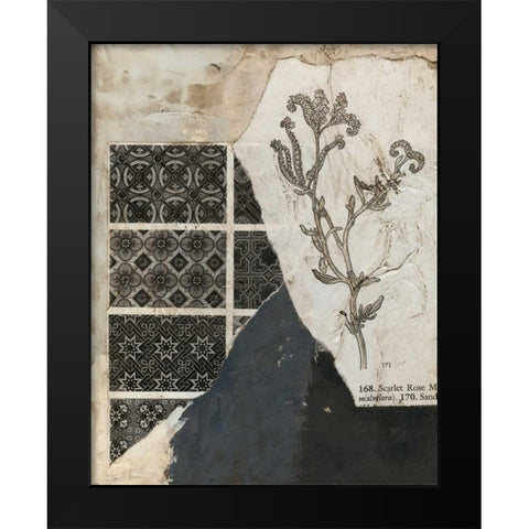 Non-Embellished Fragmented Collage II Black Modern Wood Framed Art Print by Meagher, Megan
