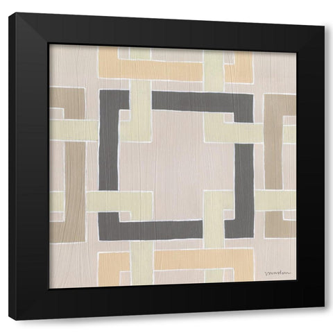 Non-Embellished Deco Stitch IV Black Modern Wood Framed Art Print by Lam, Vanna