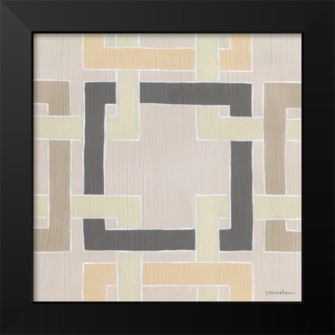 Non-Embellished Deco Stitch IV Black Modern Wood Framed Art Print by Lam, Vanna