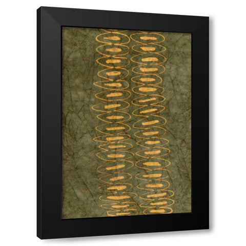 Primitive Patterns II Black Modern Wood Framed Art Print by Stramel, Renee W.