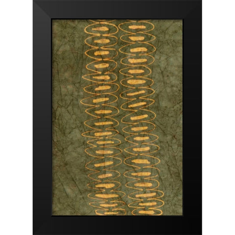 Primitive Patterns II Black Modern Wood Framed Art Print by Stramel, Renee W.
