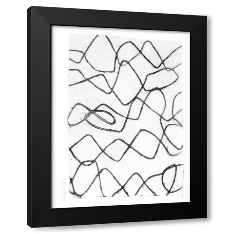 Frequency I Black Modern Wood Framed Art Print with Double Matting by Goldberger, Jennifer