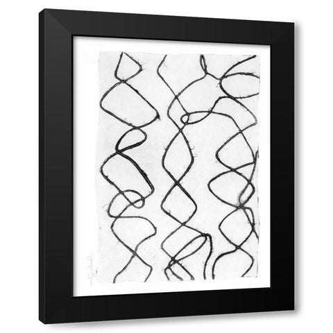 Frequency II Black Modern Wood Framed Art Print with Double Matting by Goldberger, Jennifer