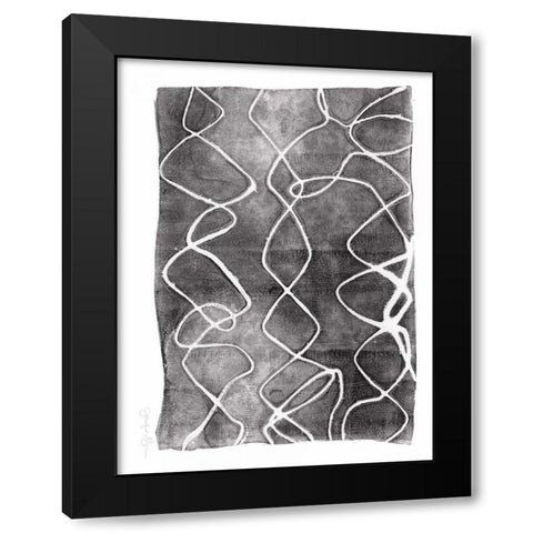 Frequency III Black Modern Wood Framed Art Print with Double Matting by Goldberger, Jennifer