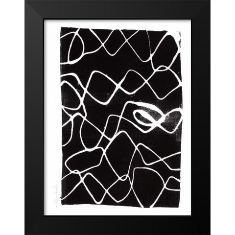 Frequency V Black Modern Wood Framed Art Print by Goldberger, Jennifer