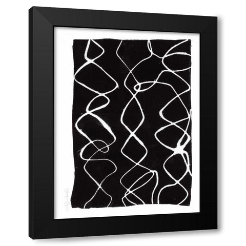 Frequency VI Black Modern Wood Framed Art Print with Double Matting by Goldberger, Jennifer