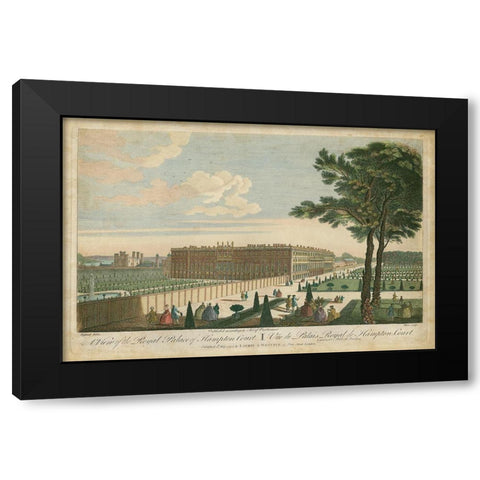 Hampton Court Black Modern Wood Framed Art Print by Unknown