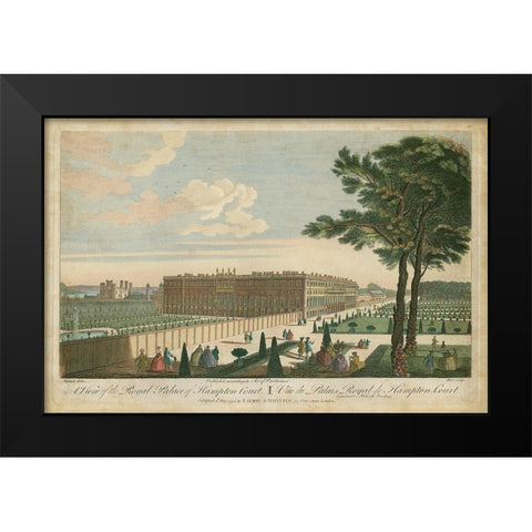 Hampton Court Black Modern Wood Framed Art Print by Unknown