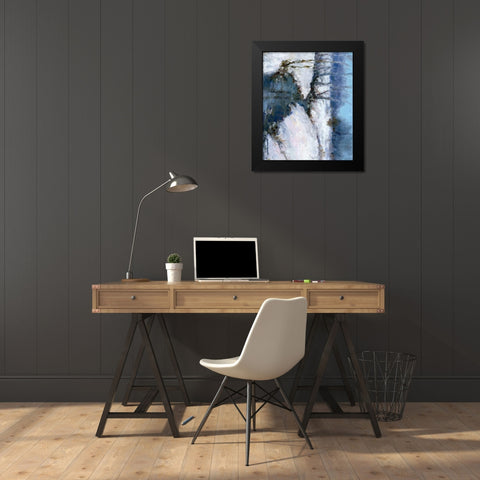 Winter White Black Modern Wood Framed Art Print by Chenault, Barbara