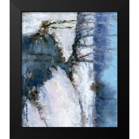 Winter White Black Modern Wood Framed Art Print by Chenault, Barbara