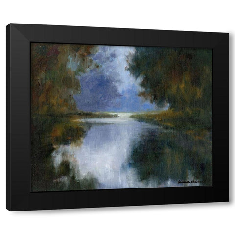 Morning Mist Black Modern Wood Framed Art Print by Chenault, Barbara