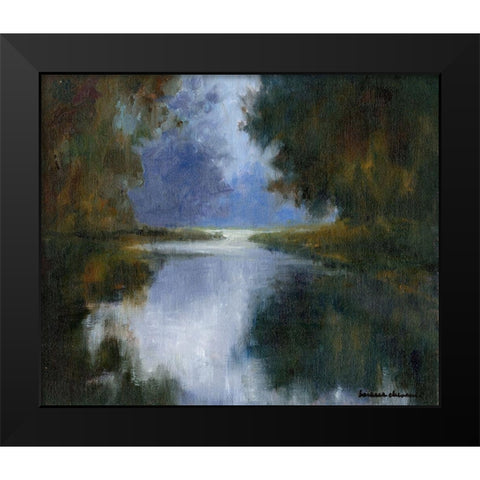 Morning Mist Black Modern Wood Framed Art Print by Chenault, Barbara