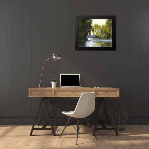 River Reflections Black Modern Wood Framed Art Print by Chenault, Barbara
