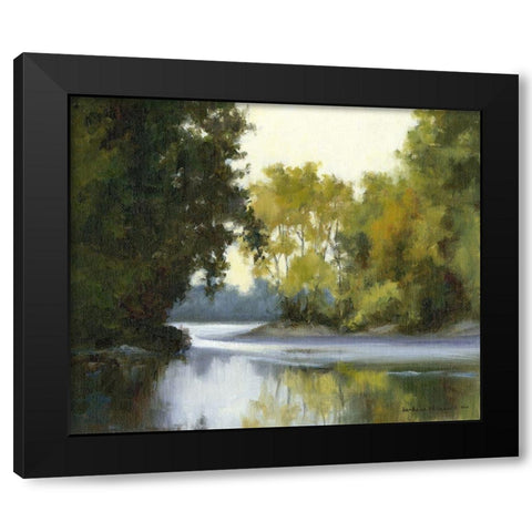 River Reflections Black Modern Wood Framed Art Print by Chenault, Barbara