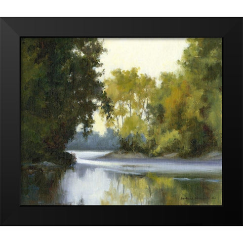 River Reflections Black Modern Wood Framed Art Print by Chenault, Barbara