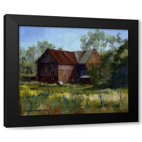 Amish Country Barn Black Modern Wood Framed Art Print by Chenault, Barbara