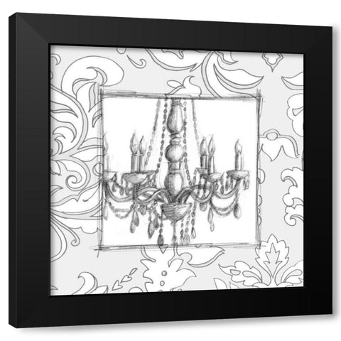 Decorative Chandelier IV Black Modern Wood Framed Art Print by Harper, Ethan