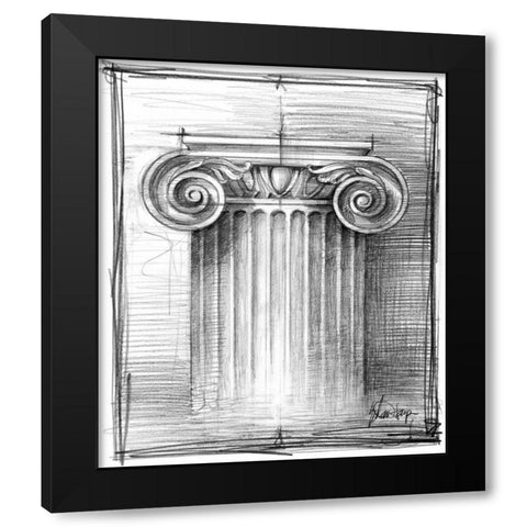 Non-Embellished Decorative Ornament III Black Modern Wood Framed Art Print with Double Matting by Harper, Ethan