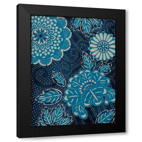 Indigo Constellation I Black Modern Wood Framed Art Print with Double Matting by Zarris, Chariklia