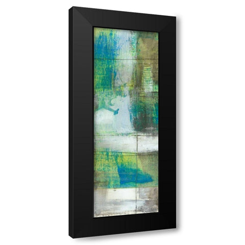 White on Blue III Black Modern Wood Framed Art Print by Goldberger, Jennifer