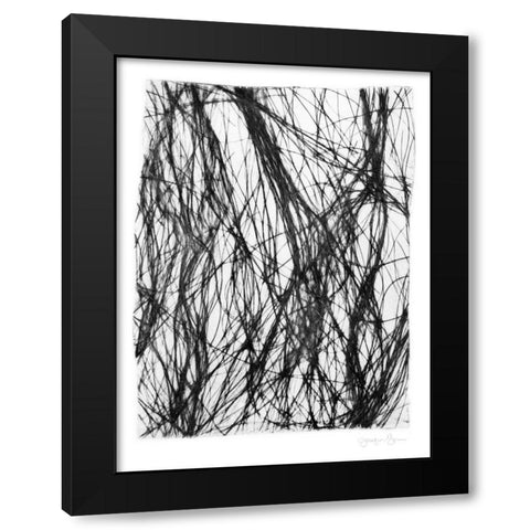 Free Flow I Black Modern Wood Framed Art Print with Double Matting by Goldberger, Jennifer