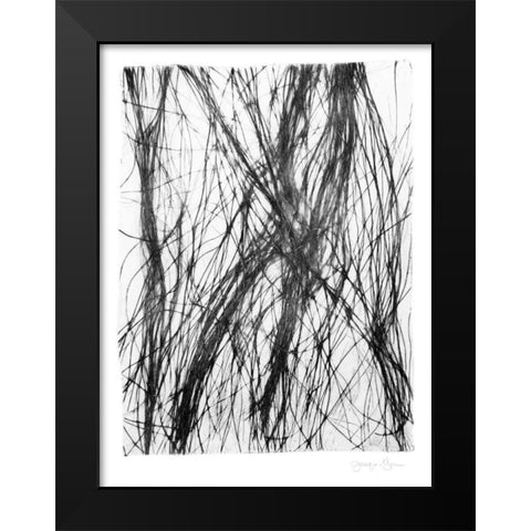 Free Flow II Black Modern Wood Framed Art Print by Goldberger, Jennifer