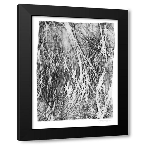 Free Flow III Black Modern Wood Framed Art Print with Double Matting by Goldberger, Jennifer