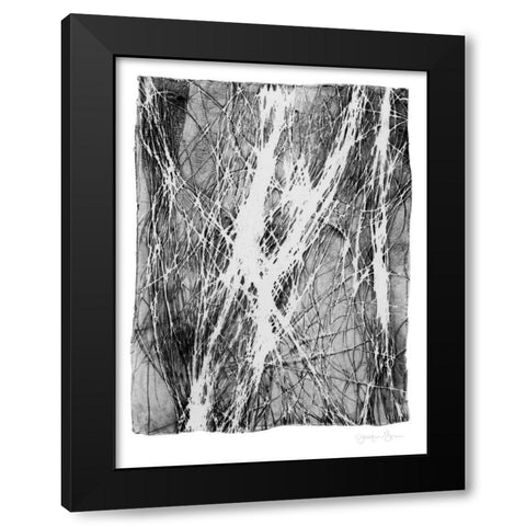 Free Flow IV Black Modern Wood Framed Art Print with Double Matting by Goldberger, Jennifer