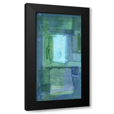 Blue Patch I Black Modern Wood Framed Art Print with Double Matting by McMullen, Charles