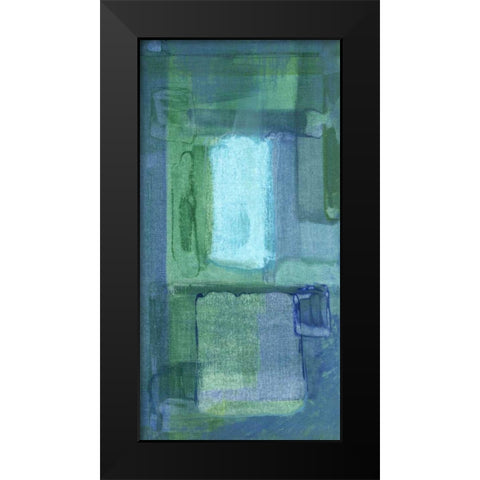 Blue Patch I Black Modern Wood Framed Art Print by McMullen, Charles