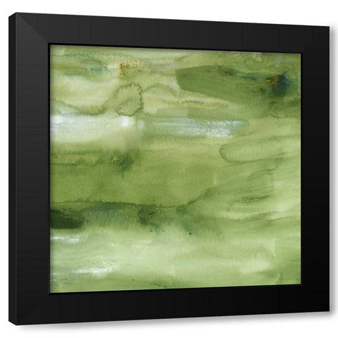 Malachite II Black Modern Wood Framed Art Print with Double Matting by Choate, Lisa