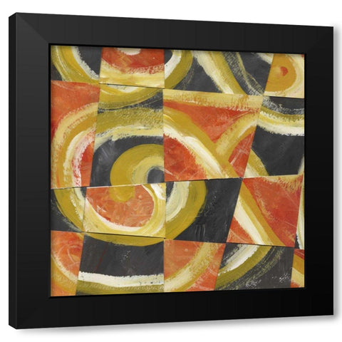 Fire and Slate I Black Modern Wood Framed Art Print with Double Matting by Choate, Lisa