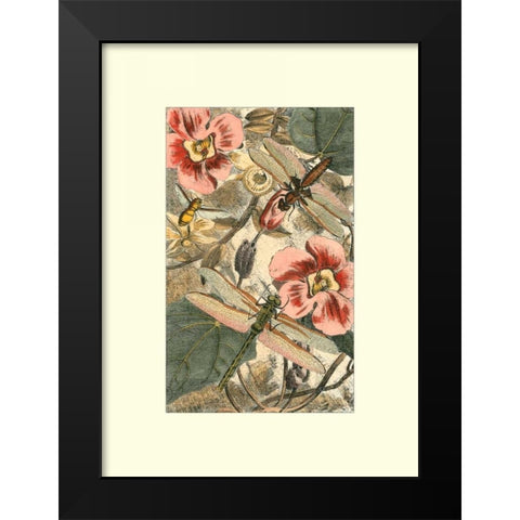 Dancing Dragonfly II Black Modern Wood Framed Art Print by Unknown