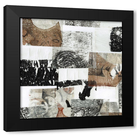 Reconstructed III Black Modern Wood Framed Art Print with Double Matting by Goldberger, Jennifer