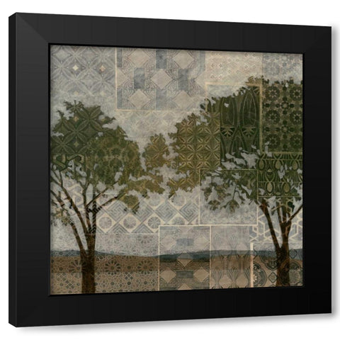 Patterned Arbor I Black Modern Wood Framed Art Print with Double Matting by Meagher, Megan