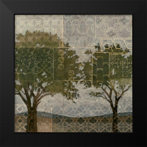 Patterned Arbor II Black Modern Wood Framed Art Print by Meagher, Megan