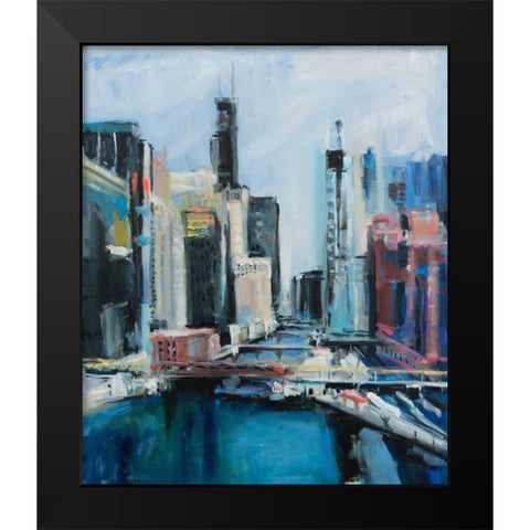 River View Black Modern Wood Framed Art Print by Crain, Curt