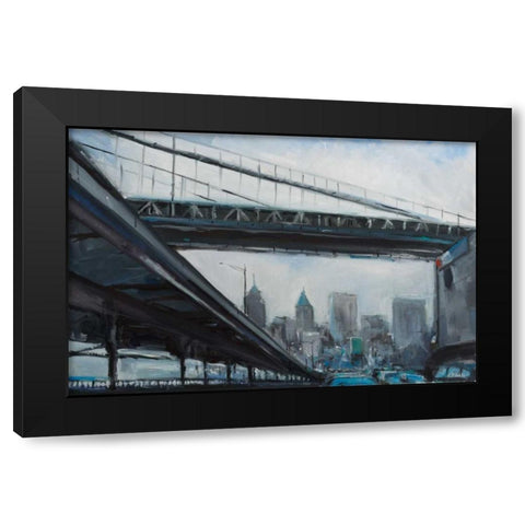 To the City Black Modern Wood Framed Art Print by Crain, Curt