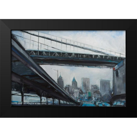 To the City Black Modern Wood Framed Art Print by Crain, Curt