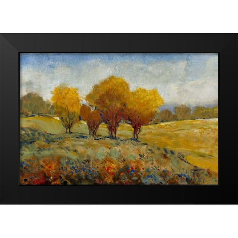 Vivid Brushstrokes I Black Modern Wood Framed Art Print by OToole, Tim