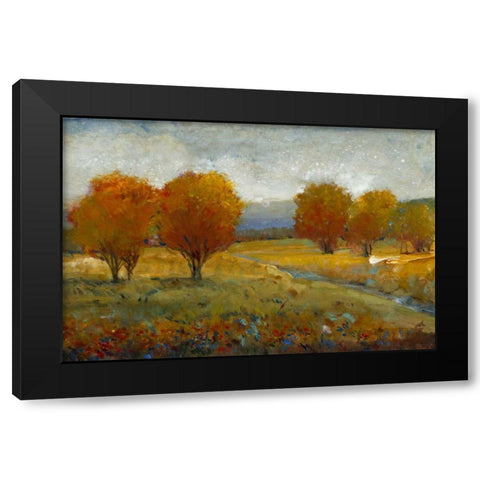 Vivid Brushstrokes II Black Modern Wood Framed Art Print by OToole, Tim