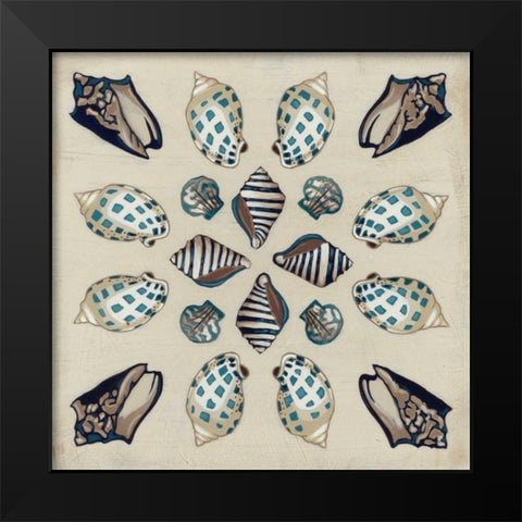 Coastal Kaleidoscope II Black Modern Wood Framed Art Print by Vess, June Erica