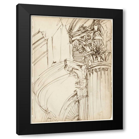 Architects Sketchbook I Black Modern Wood Framed Art Print by Harper, Ethan