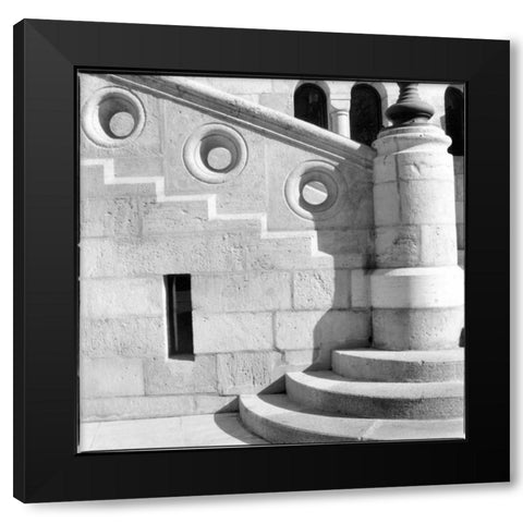 Architecture Detail I Budapest Black Modern Wood Framed Art Print with Double Matting by DeNardo, Laura