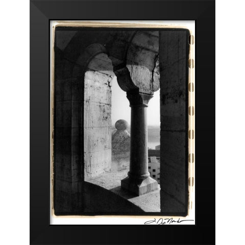 Fishermans Bastion II Budapest Black Modern Wood Framed Art Print by DeNardo, Laura