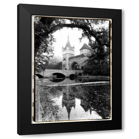 Castle Reflections Vajdahunyad Black Modern Wood Framed Art Print by DeNardo, Laura