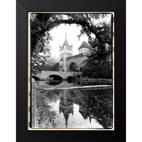 Castle Reflections Vajdahunyad Black Modern Wood Framed Art Print by DeNardo, Laura