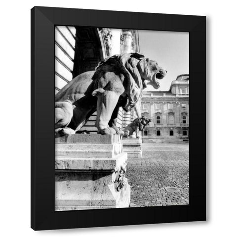 Standing Guard Royal Palace Black Modern Wood Framed Art Print with Double Matting by DeNardo, Laura